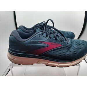 Brooks Womens Dyad Running Shoes Size 10-1/2 Wide D Blue/Pink